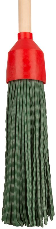 Метла круглая №10 120х260х1360мм с деревянным черенком пластик. черн. КУРС 68072